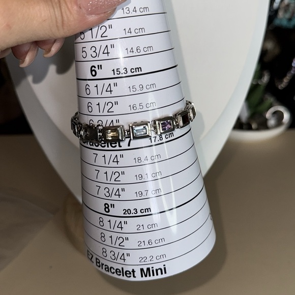 Sterling multiple stone bracelet - Picture 2 of 3